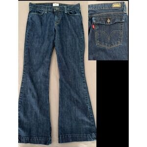 Levi's Dark Blue Flare Jeans - Women's Wide Leg